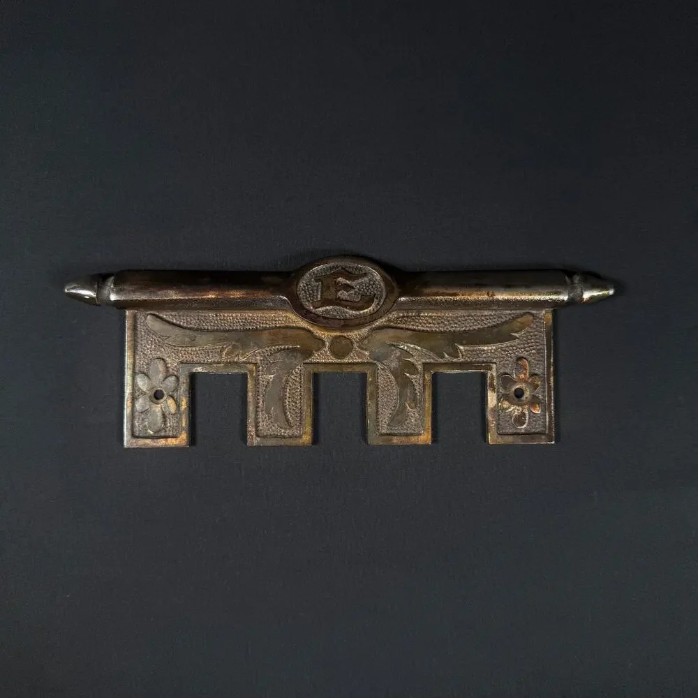 Antique Ellington piano Brass pedal cover part